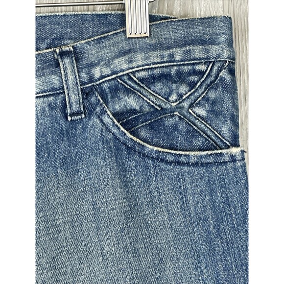 HABITUAL New York Lightly Distressed Bootcut Relaxed Fit Denim Jeans Womens Sz 6 - Picture 5 of 10